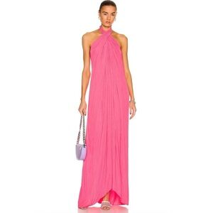 A.L.C neon Pink pleated dress